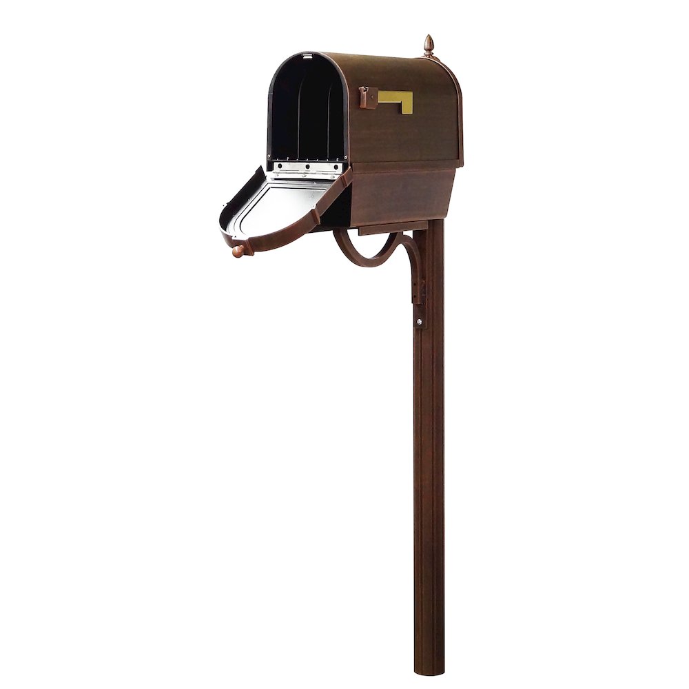 Curbside Mailbox with Newspaper Tube, Front Address Numbers and Richland Mailbox - Special Lite Products