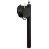 Curbside Mailbox with Front Numbers, Newspaper Tube and Springfield Mailbox Post - Special Lite Products
