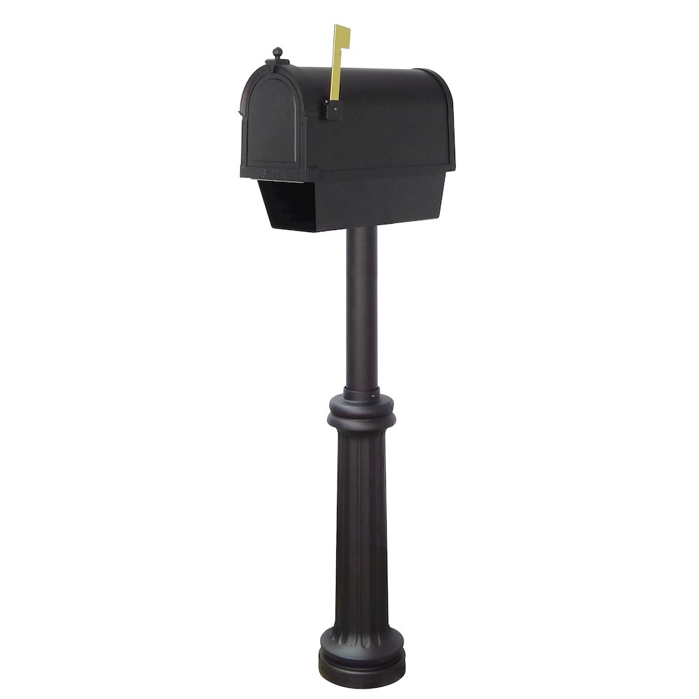 Curbside Mailbox with Newspaper Tube, Locking Insert and Bradford Mailbox Post - Special Lite Products