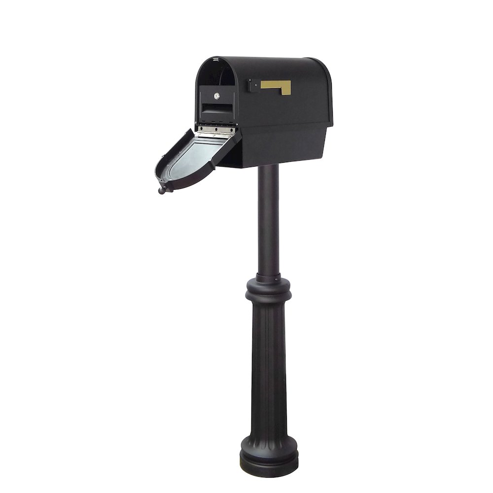 Curbside Mailbox with Newspaper Tube, Locking Insert and Bradford Mailbox Post - Special Lite Products