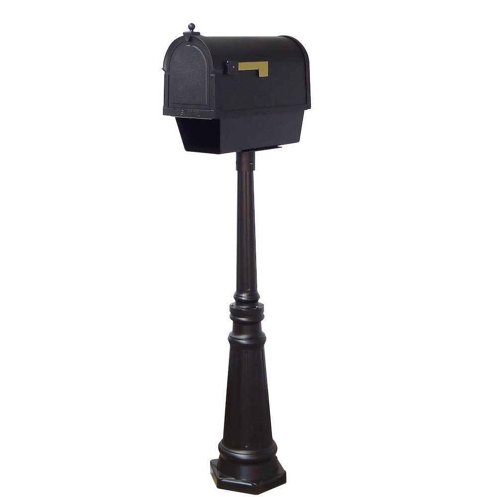 Curbside Mailbox with Newspaper Tube, Locking Insert and Tacoma Mailbox Post - Special Lite Products