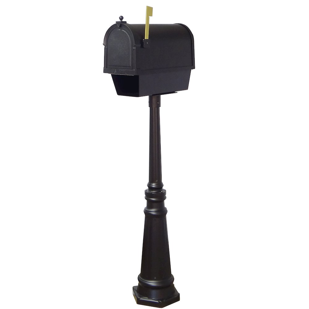 Curbside Mailbox with Newspaper Tube, Locking Insert and Tacoma Mailbox Post - Special Lite Products