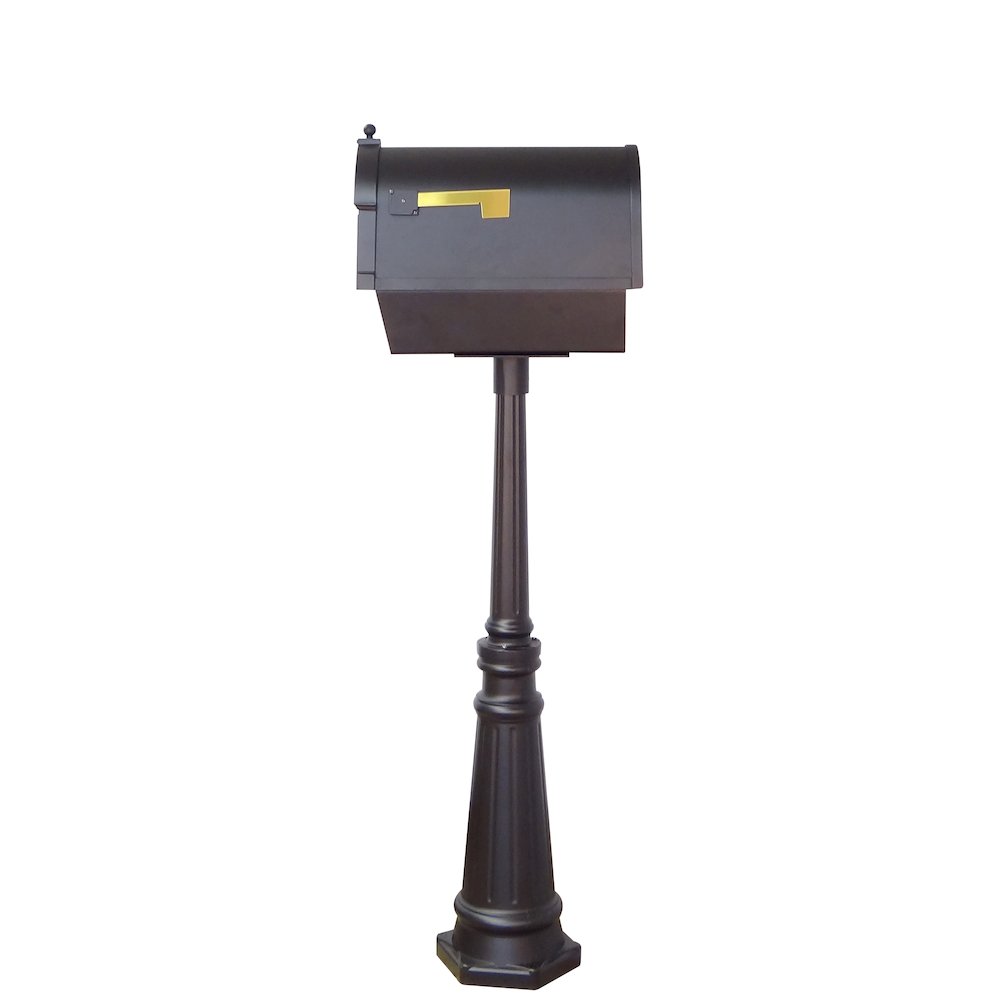 Curbside Mailbox with Newspaper Tube, Locking Insert and Tacoma Mailbox Post - Special Lite Products