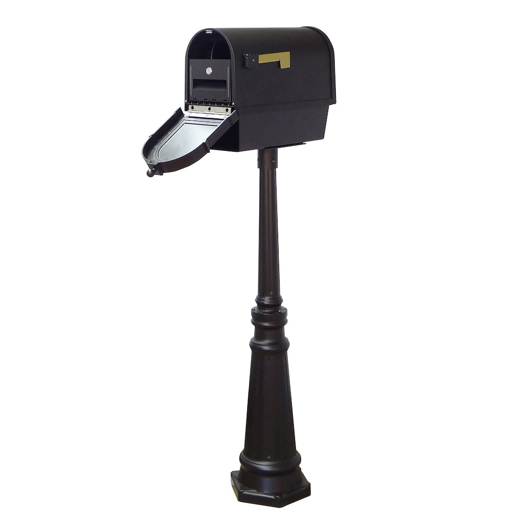Curbside Mailbox with Newspaper Tube, Locking Insert and Tacoma Mailbox Post - Special Lite Products