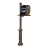 Curbside Mailbox with Newspaper Tube, Locking Insert and Fresno Mailbox Post - Special Lite Products