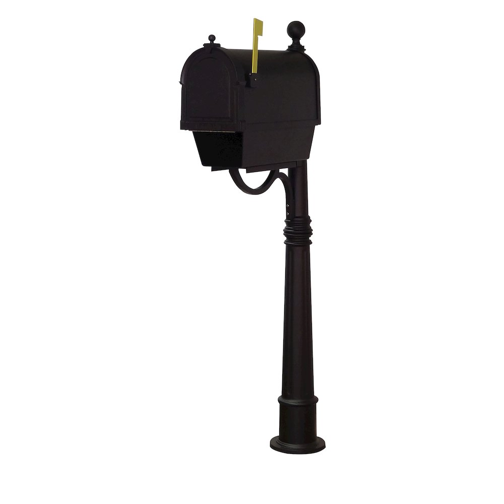 Berkshire Curbside Mailbox with Newspaper Tube and Ashland Mailbox Post - Special Lite Products
