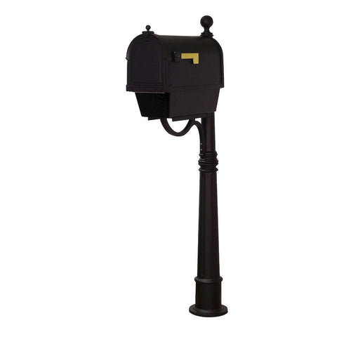 Berkshire Curbside Mailbox with Newspaper Tube and Ashland Mailbox Post - Special Lite Products
