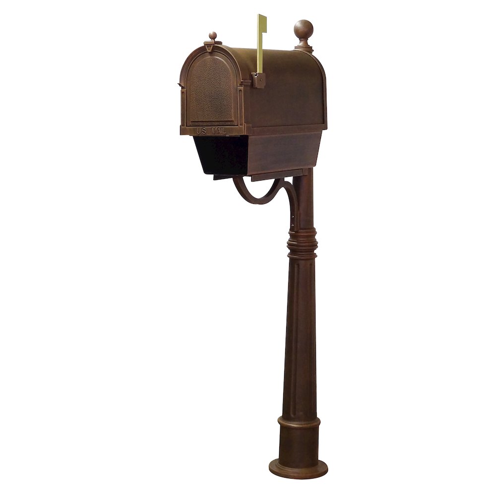 Berkshire Curbside Mailbox with Newspaper Tube and Ashland Mailbox Post - Special Lite Products