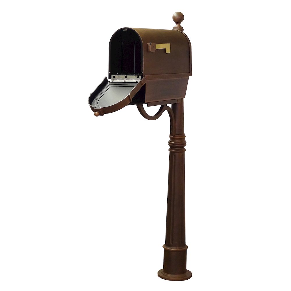 Berkshire Curbside Mailbox with Newspaper Tube and Ashland Mailbox Post - Special Lite Products
