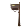 Berkshire Curbside Mailbox with Newspaper Tube and Ashland Mailbox Post - Special Lite Products