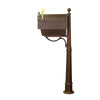 Berkshire Curbside Mailbox with Newspaper Tube and Ashland Mailbox Post - Special Lite Products