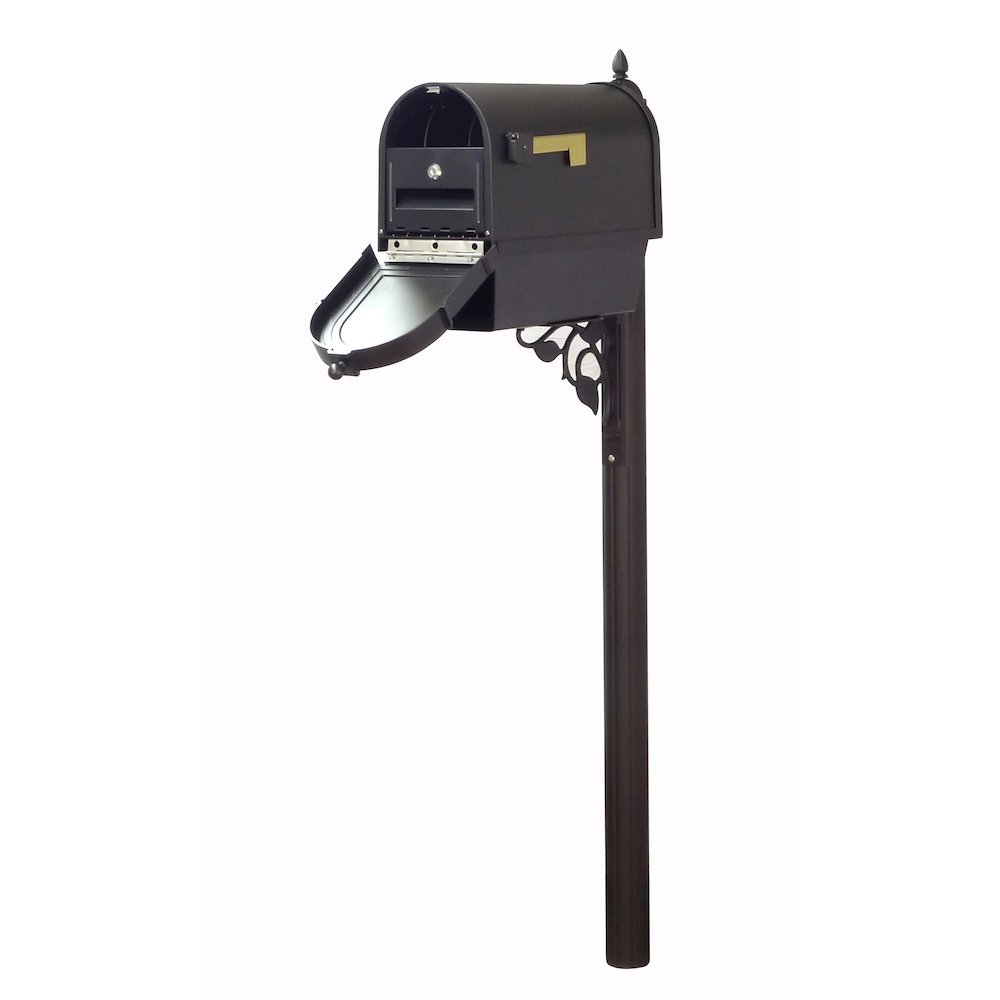 Curbside Mailbox with Newspaper Tube, Locking Insert and Albion Mailbox Post - Special Lite Products