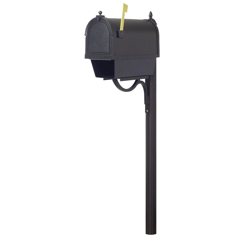 Berkshire Curbside Mailbox with Newspaper Tube and Richland Mailbox Post - Special Lite Products