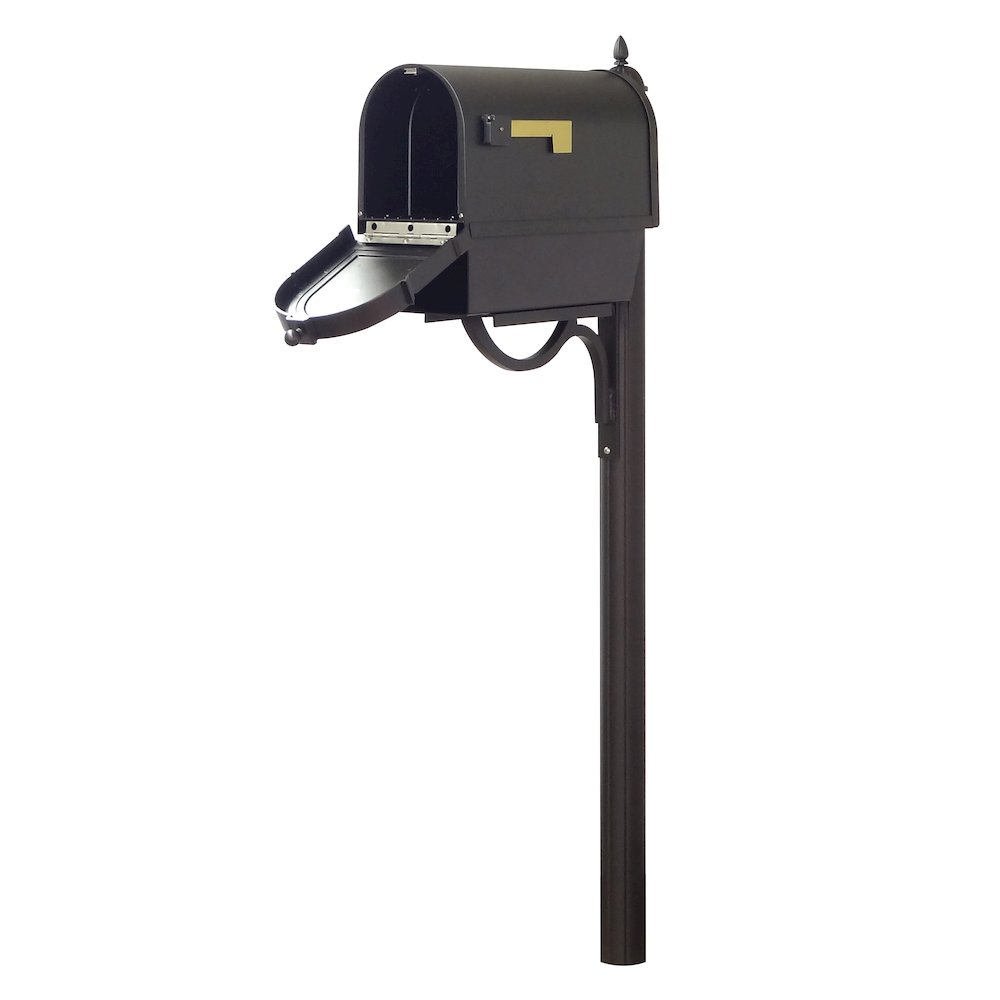 Berkshire Curbside Mailbox with Newspaper Tube and Richland Mailbox Post - Special Lite Products