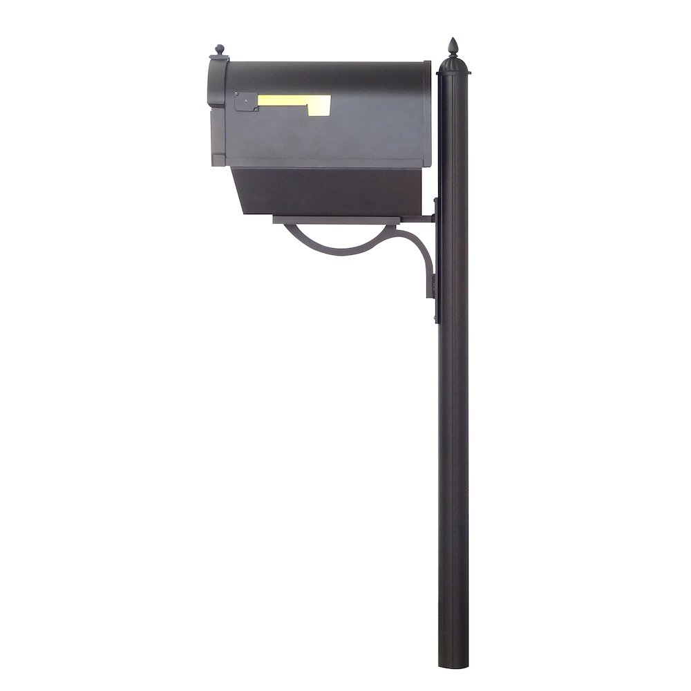 Berkshire Curbside Mailbox with Newspaper Tube and Richland Mailbox Post - Special Lite Products