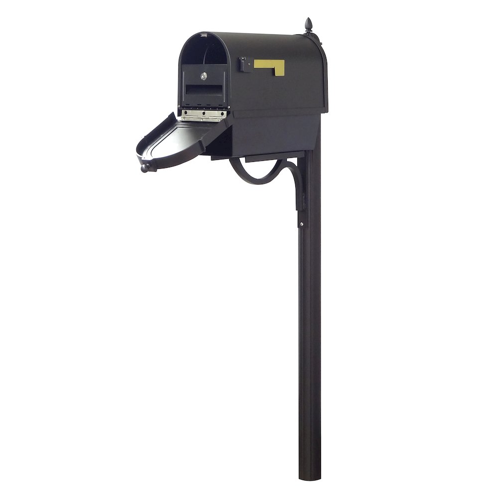 Curbside Mailbox with Newspaper Tube, Locking Insert and Richland Mailbox Post - Special Lite Products