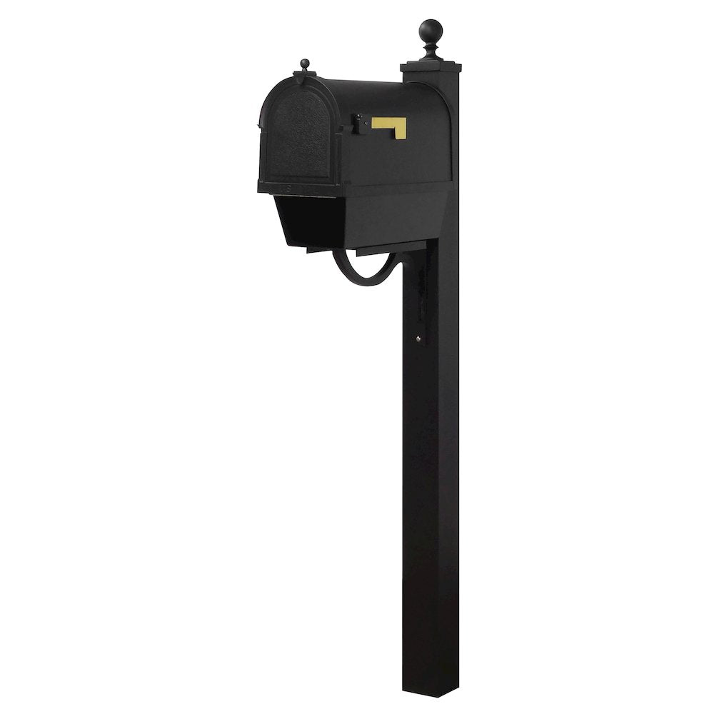 Berkshire Curbside Mailbox with Newspaper Tube and Springfield Mailbox Post - Special Lite Products