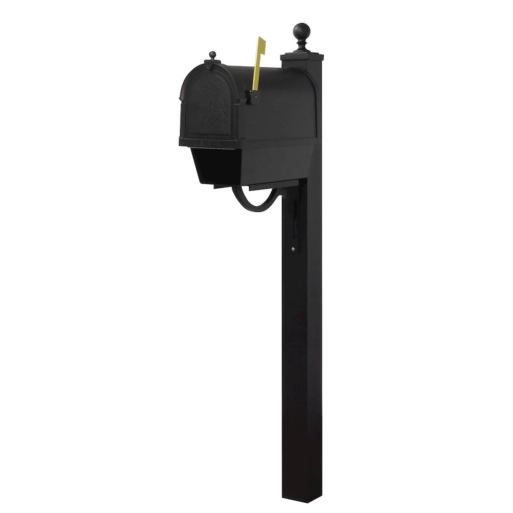 Berkshire Curbside Mailbox with Newspaper Tube and Springfield Mailbox Post - Special Lite Products
