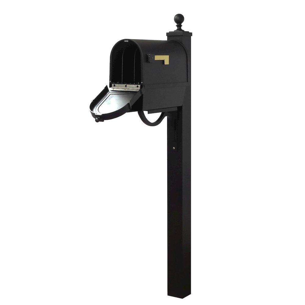 Berkshire Curbside Mailbox with Newspaper Tube and Springfield Mailbox Post - Special Lite Products
