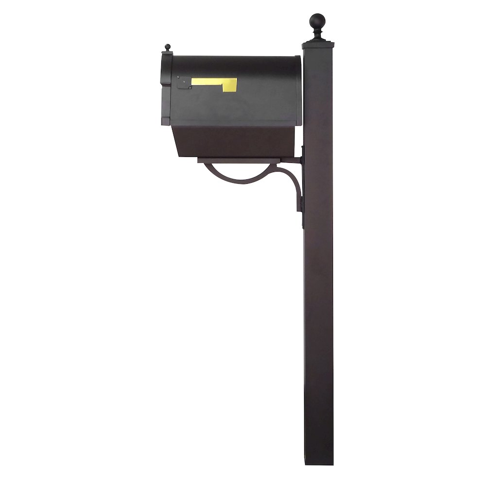 Berkshire Curbside Mailbox with Newspaper Tube and Springfield Mailbox Post - Special Lite Products