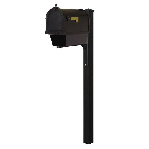 Berkshire Curbside Mailbox with Newspaper Tube and Wellington Mailbox Post - Special Lite Products