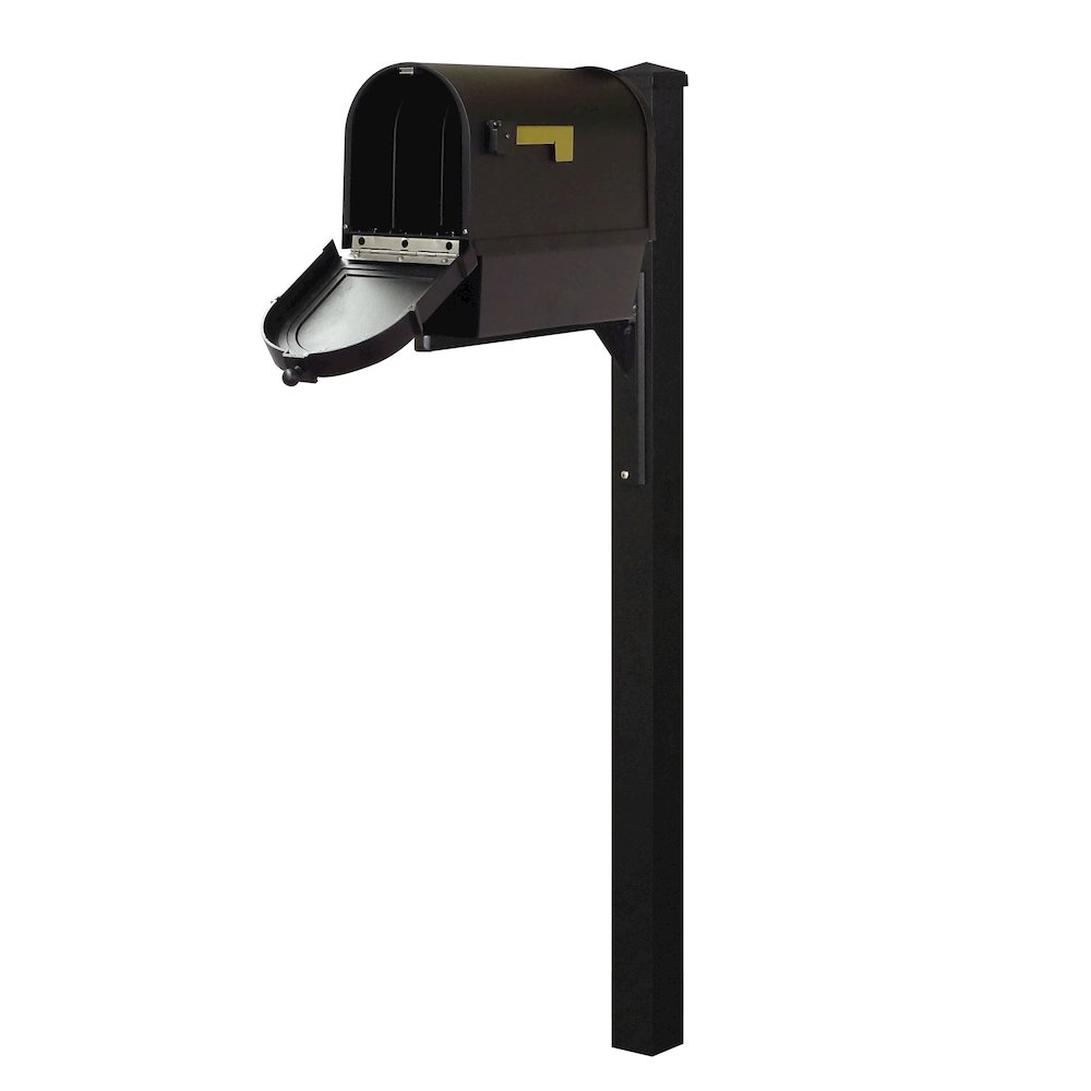 Berkshire Curbside Mailbox with Newspaper Tube and Wellington Mailbox Post - Special Lite Products