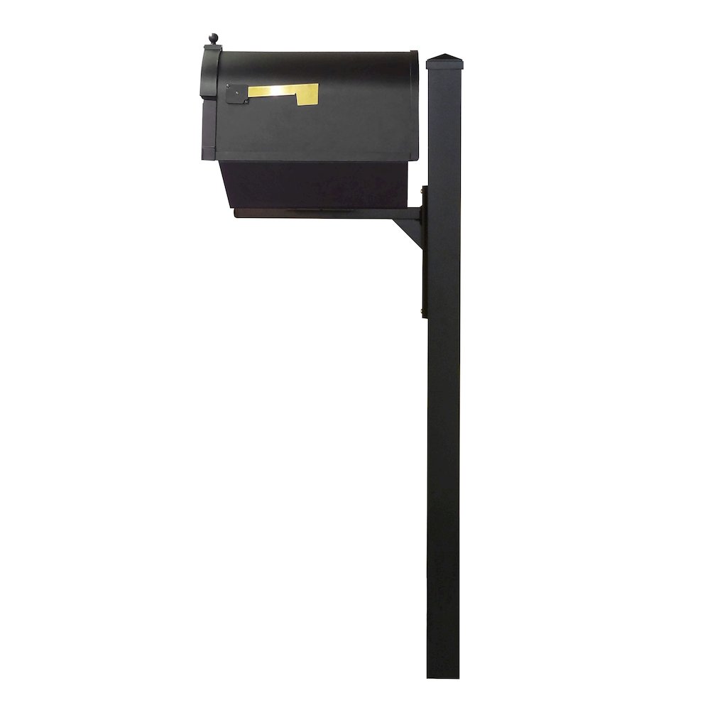 Curbside Mailbox with Newspaper Tube, Locking Insert and Wellington Mailbox Post - Special Lite Products