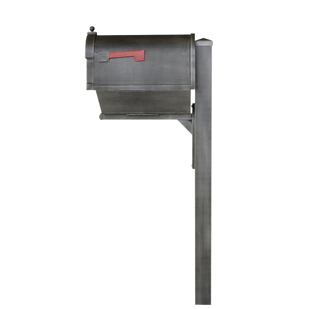 Berkshire Curbside Mailbox with Newspaper Tube and Wellington Mailbox Post - Special Lite Products