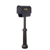 Classic Curbside Mailbox with Newspaper Tube and Richland Mailbox Post - Special Lite Products