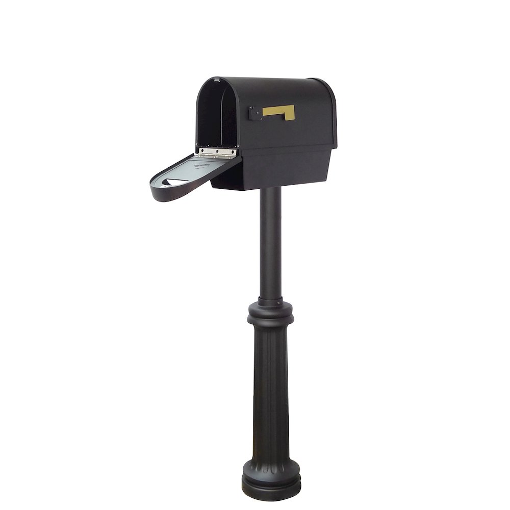Classic Curbside Mailbox with Newspaper Tube and Richland Mailbox Post - Special Lite Products