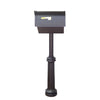 Classic Curbside Mailbox with Newspaper Tube and Richland Mailbox Post - Special Lite Products