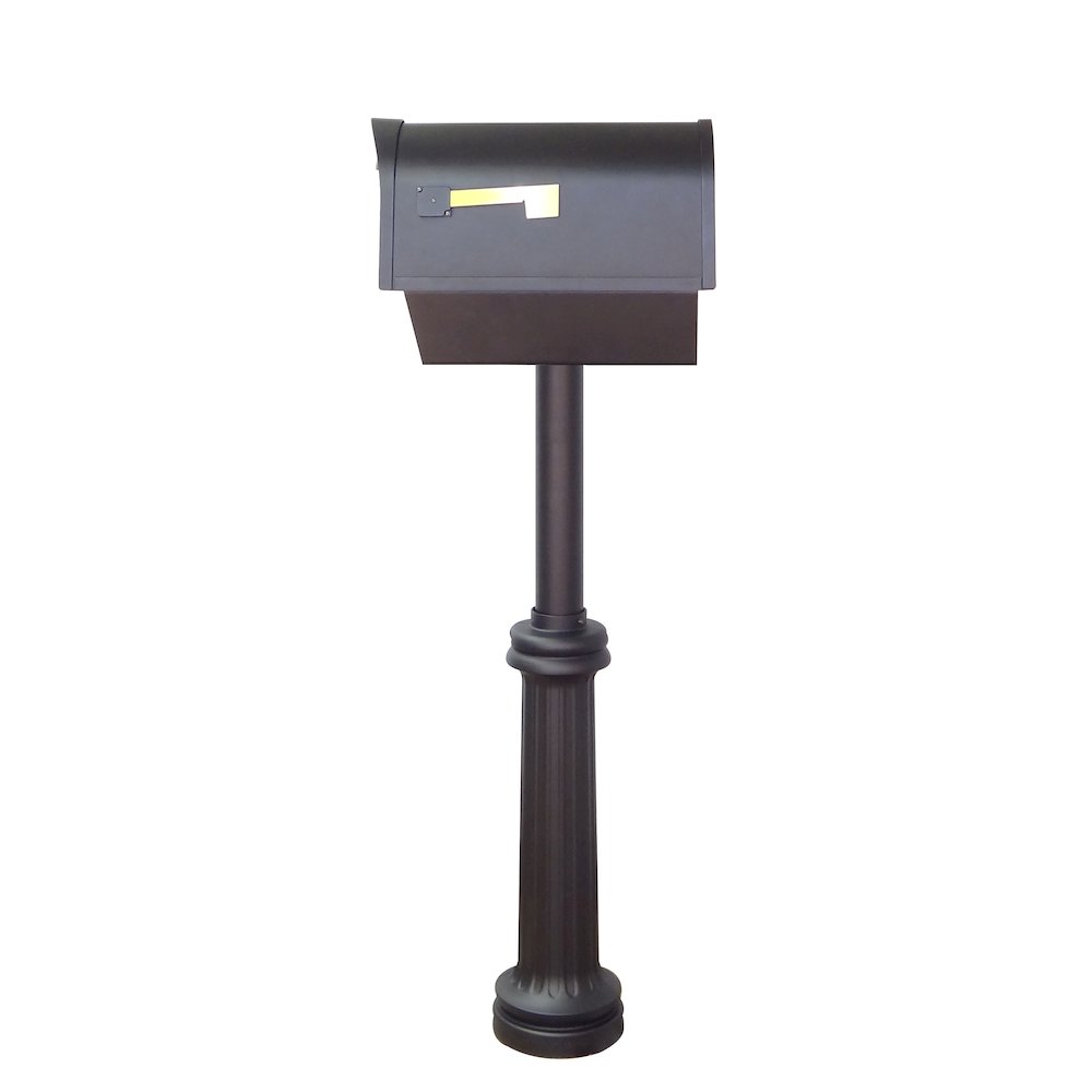 Classic Curbside Mailbox with Newspaper Tube and Richland Mailbox Post - Special Lite Products
