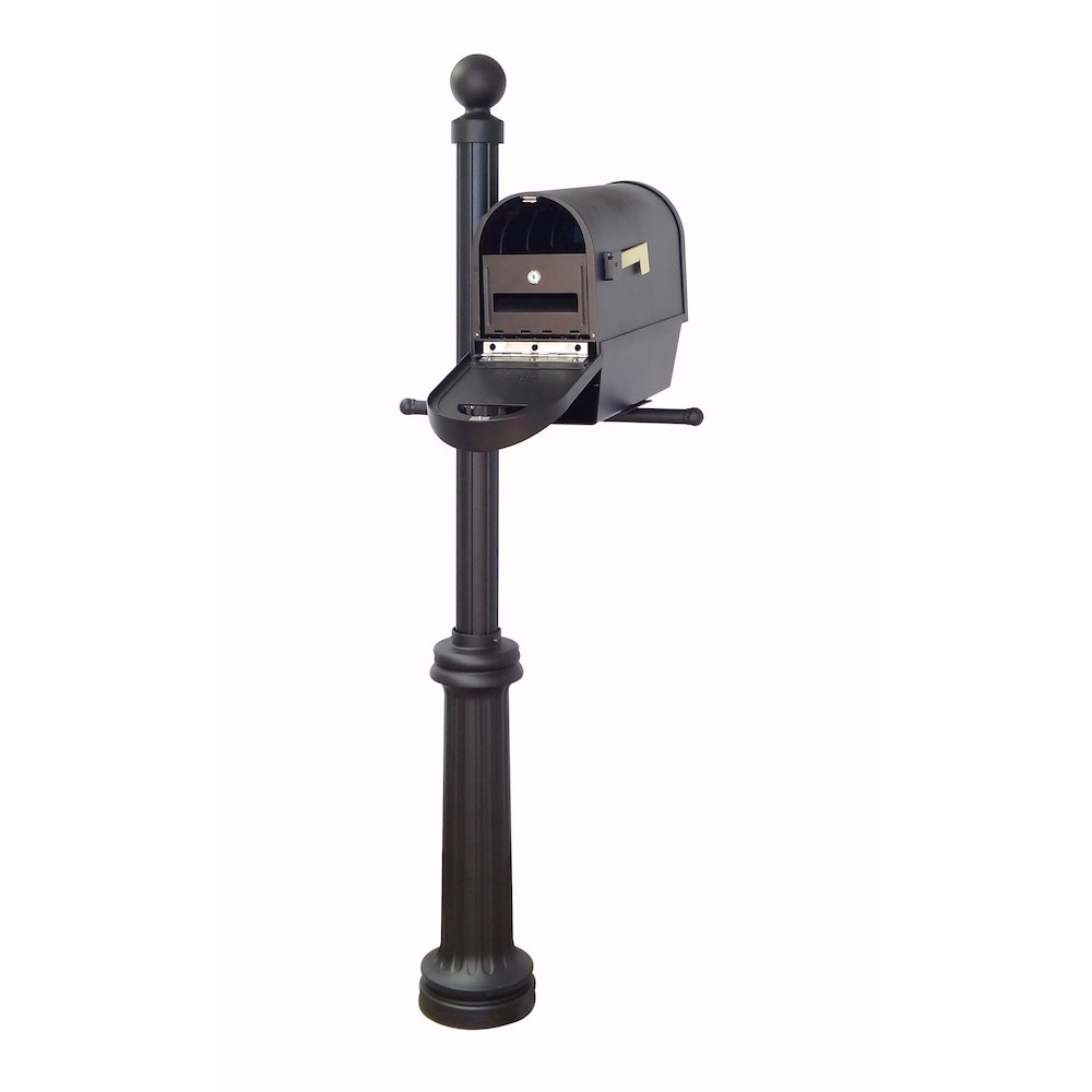 Classic Curbside Mailbox with Newspaper Tube, Locking Insert and Fresno Mailbox - Special Lite Products