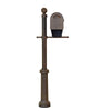 Classic Curbside Mailbox with Newspaper Tube and Fresno Mailbox Post - Special Lite Products