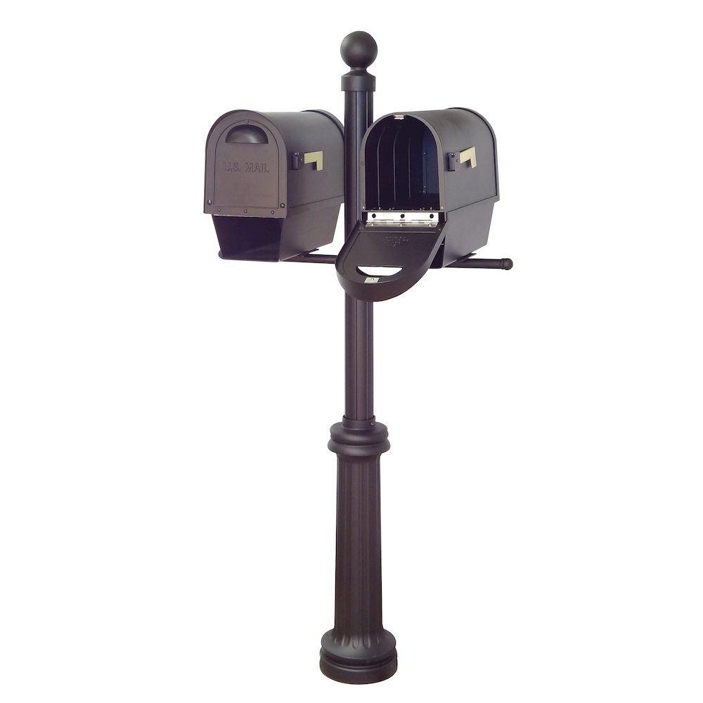 Classic Curbside Mailboxes with Newspaper Tube and Fresno Double Mount Mailbox - Special Lite Products