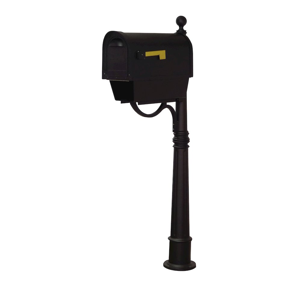 Classic Curbside Mailbox with Newspaper Tube and Ashland Mailbox Post - Special Lite Products