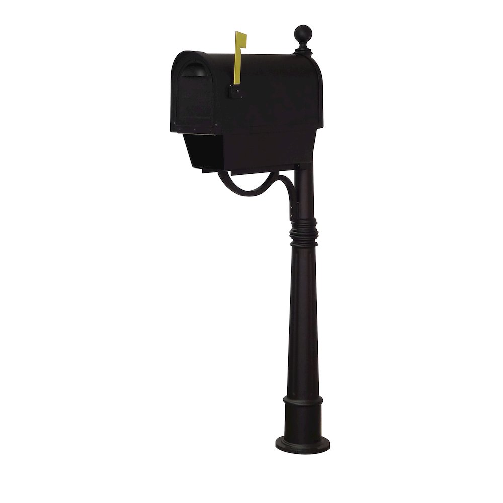 Classic Curbside Mailbox with Newspaper Tube and Ashland Mailbox Post - Special Lite Products