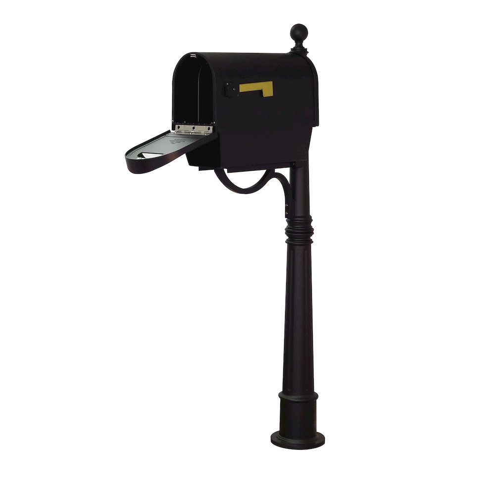 Classic Curbside Mailbox with Newspaper Tube and Ashland Mailbox Post - Special Lite Products
