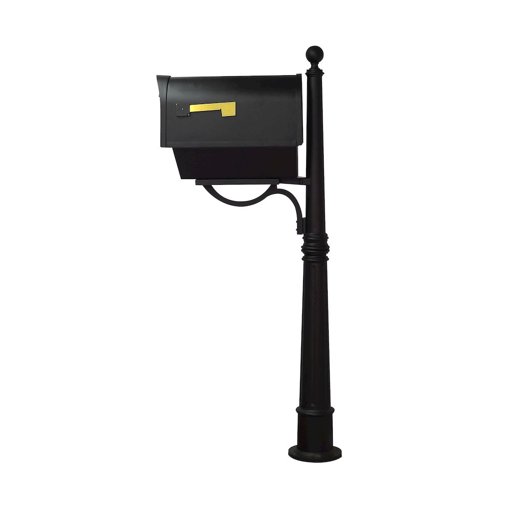 Classic Curbside Mailbox with Newspaper Tube and Ashland Mailbox Post - Special Lite Products