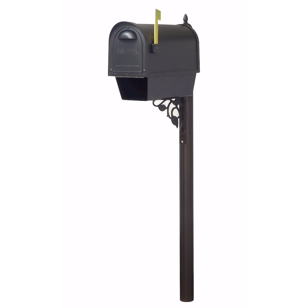 Classic Curbside Mailbox with Newspaper Tube and Albion Mailbox Post - Special Lite Products
