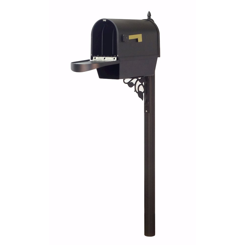 Classic Curbside Mailbox with Newspaper Tube and Albion Mailbox Post - Special Lite Products