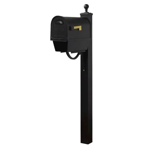 Classic Curbside Mailbox with Newspaper Tube and Springfield Mailbox Post - Special Lite Products