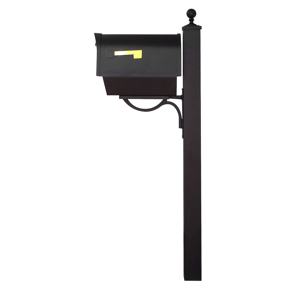 Classic Curbside Mailbox with Newspaper Tube and Springfield Mailbox Post - Special Lite Products