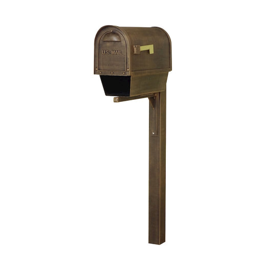 Classic Curbside Mailbox with Newspaper Tube and Wellington Mailbox Post - Special Lite Products