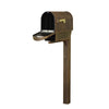 Classic Curbside Mailbox with Newspaper Tube and Wellington Mailbox Post - Special Lite Products