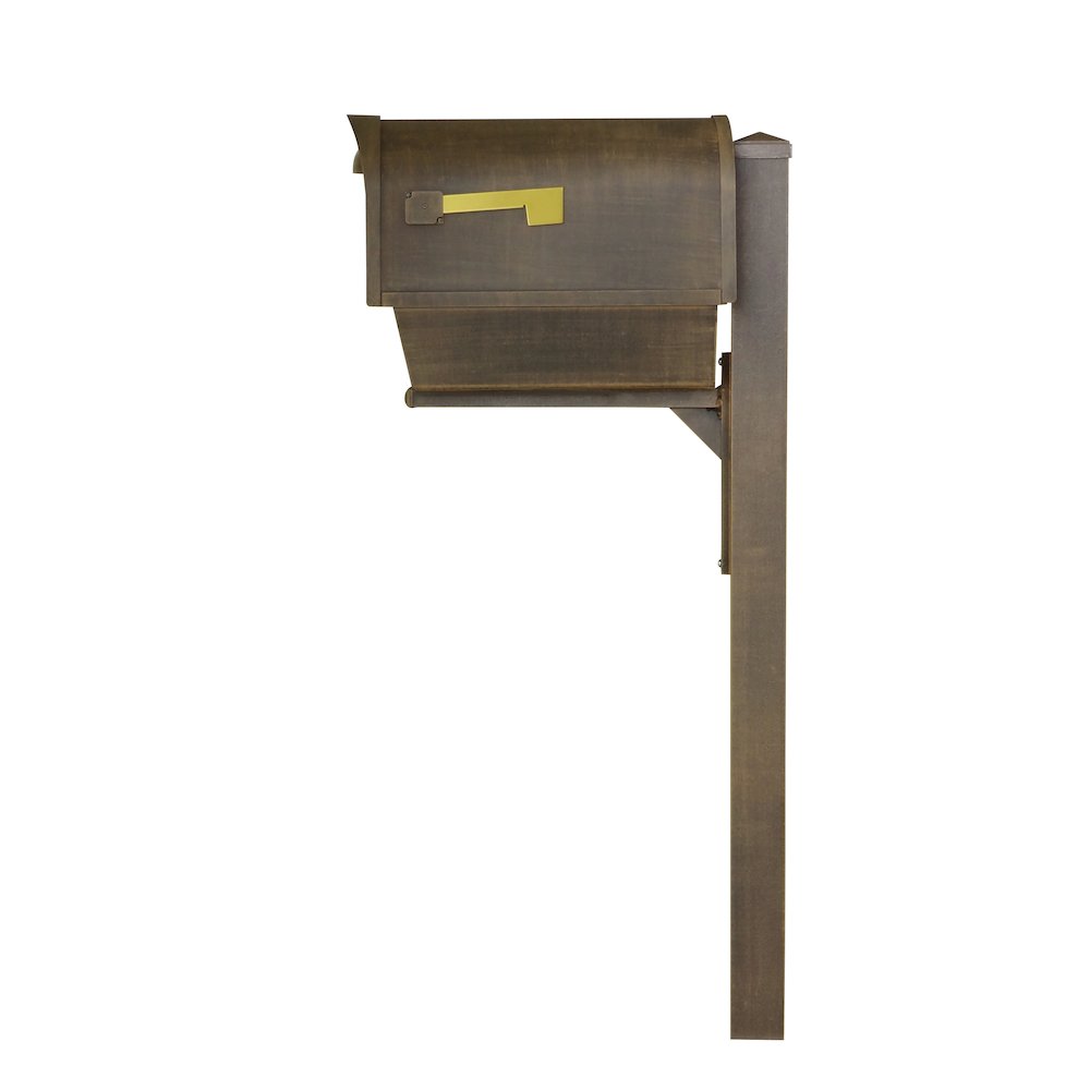 Classic Curbside Mailbox with Newspaper Tube and Wellington Mailbox Post - Special Lite Products
