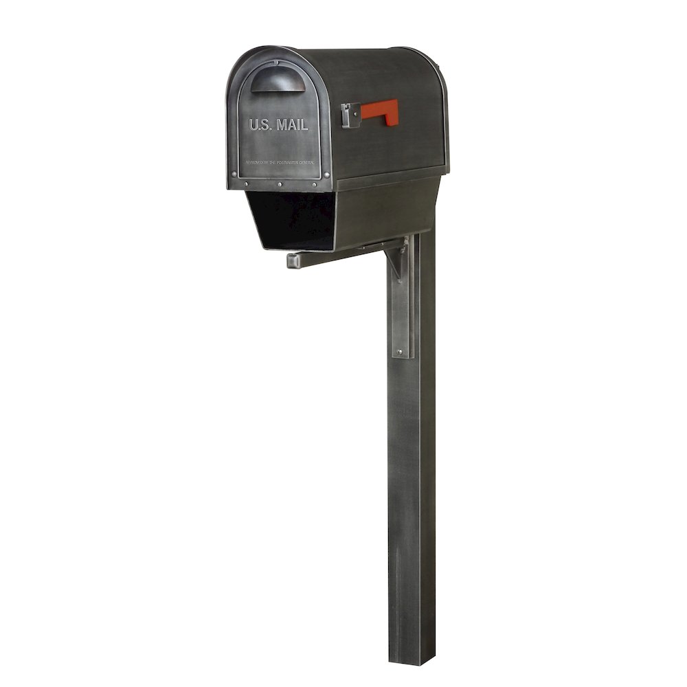 Classic Curbside Mailbox with Newspaper Tube and Wellington Mailbox Post - Special Lite Products