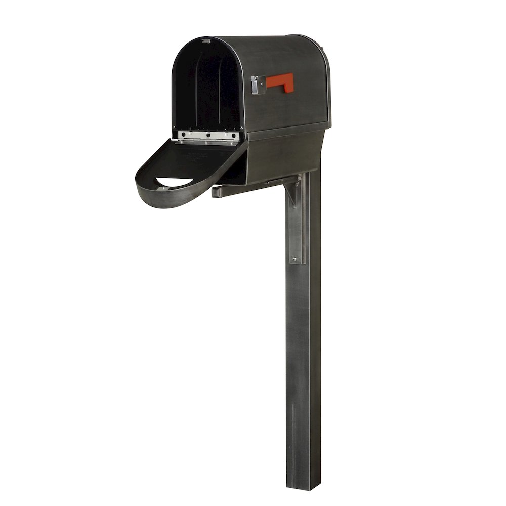 Classic Curbside Mailbox with Newspaper Tube and Wellington Mailbox Post - Special Lite Products