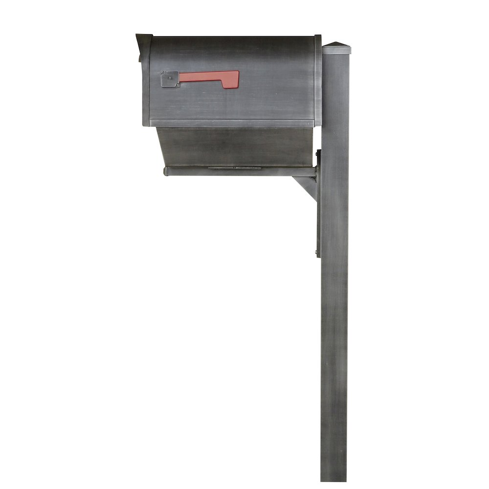Classic Curbside Mailbox with Newspaper Tube and Wellington Mailbox Post - Special Lite Products