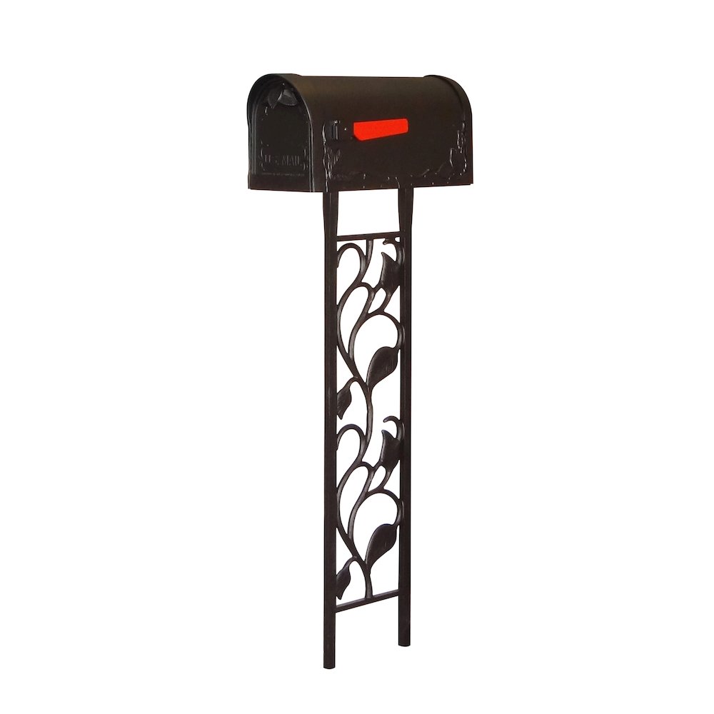 Floral Curbside Mailbox with Floral Mailbox Post - Special Lite Products